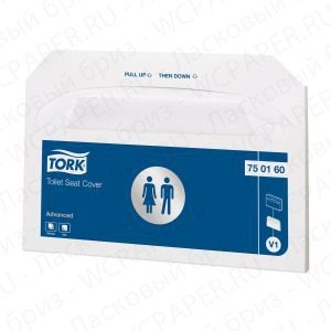 Индивидуальные бумажные покрытия на унитаз Tork 750160